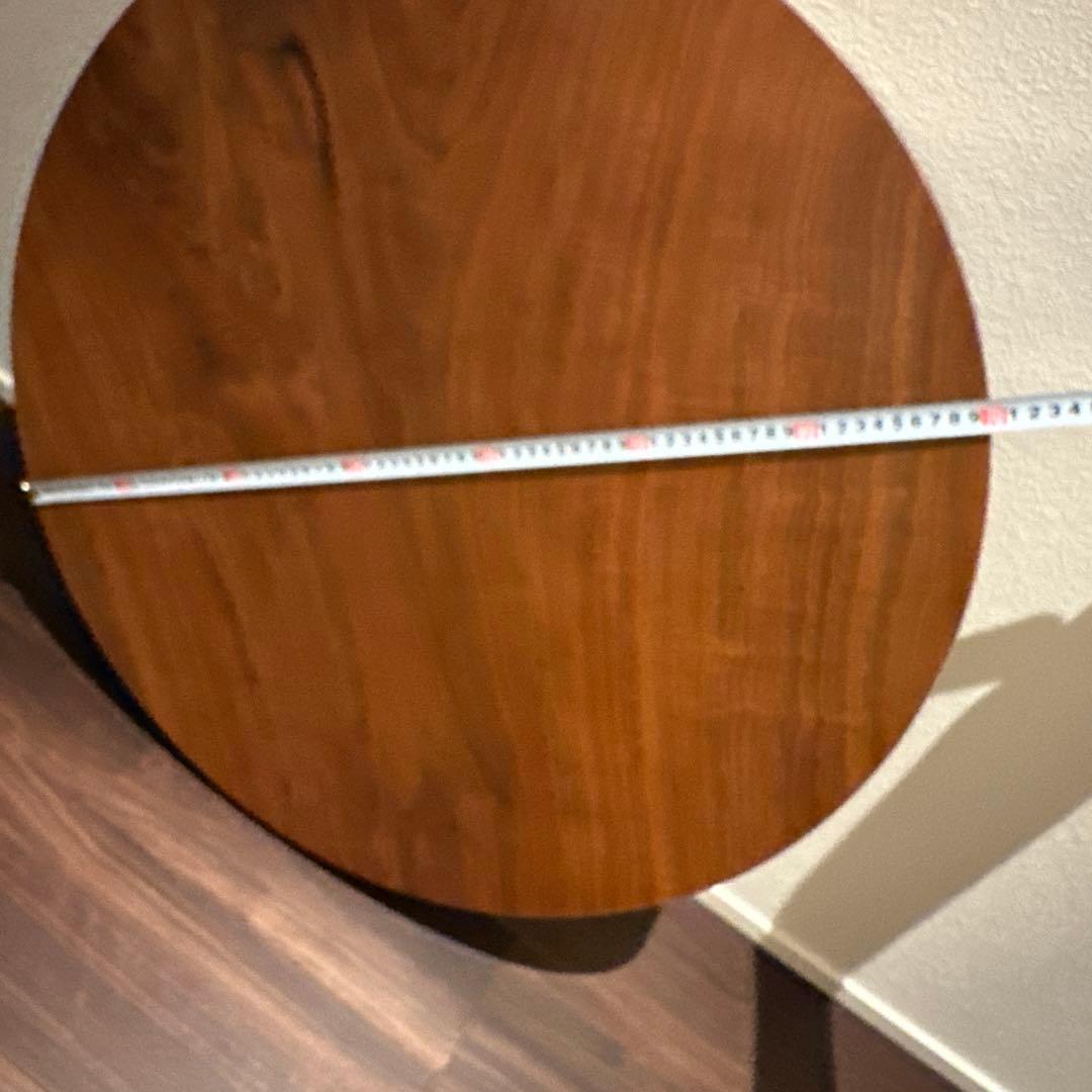 【値下げ】直径70cm　ウォールナット　円形　丸　一枚板　無垢　天板テーブル座卓