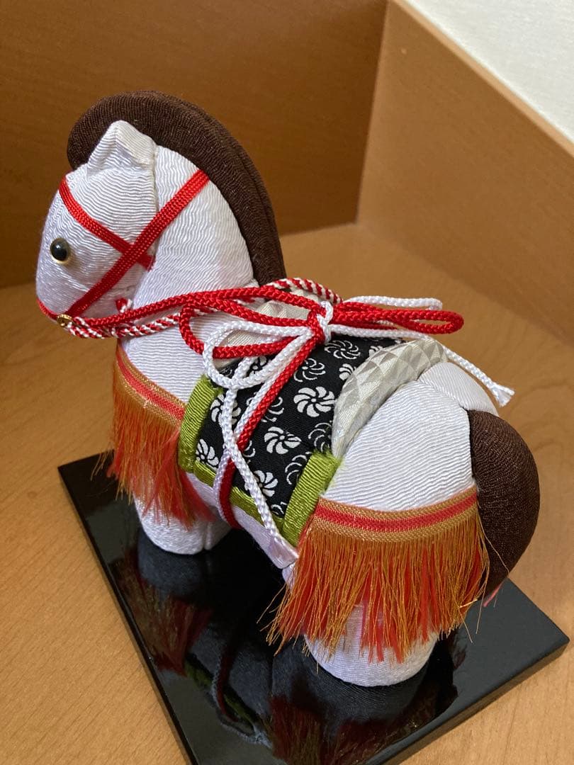 龍村美術織物製　木目込み人形干支午