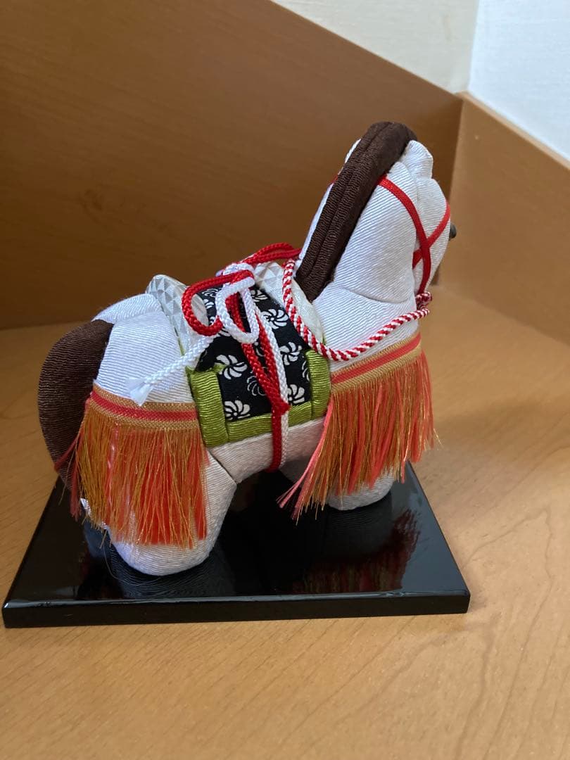 龍村美術織物製　木目込み人形干支午