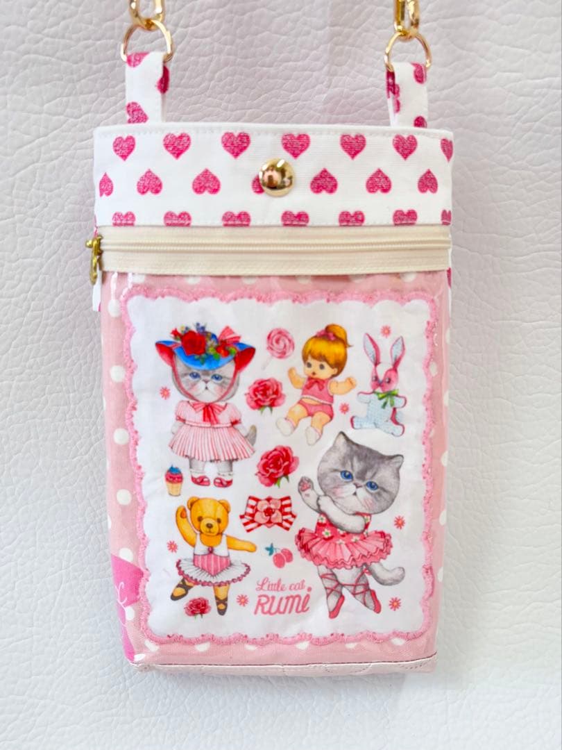 コヤンイサムチョン　ハンドメイド　ラウンドギャザーバッグ　モカちゃん