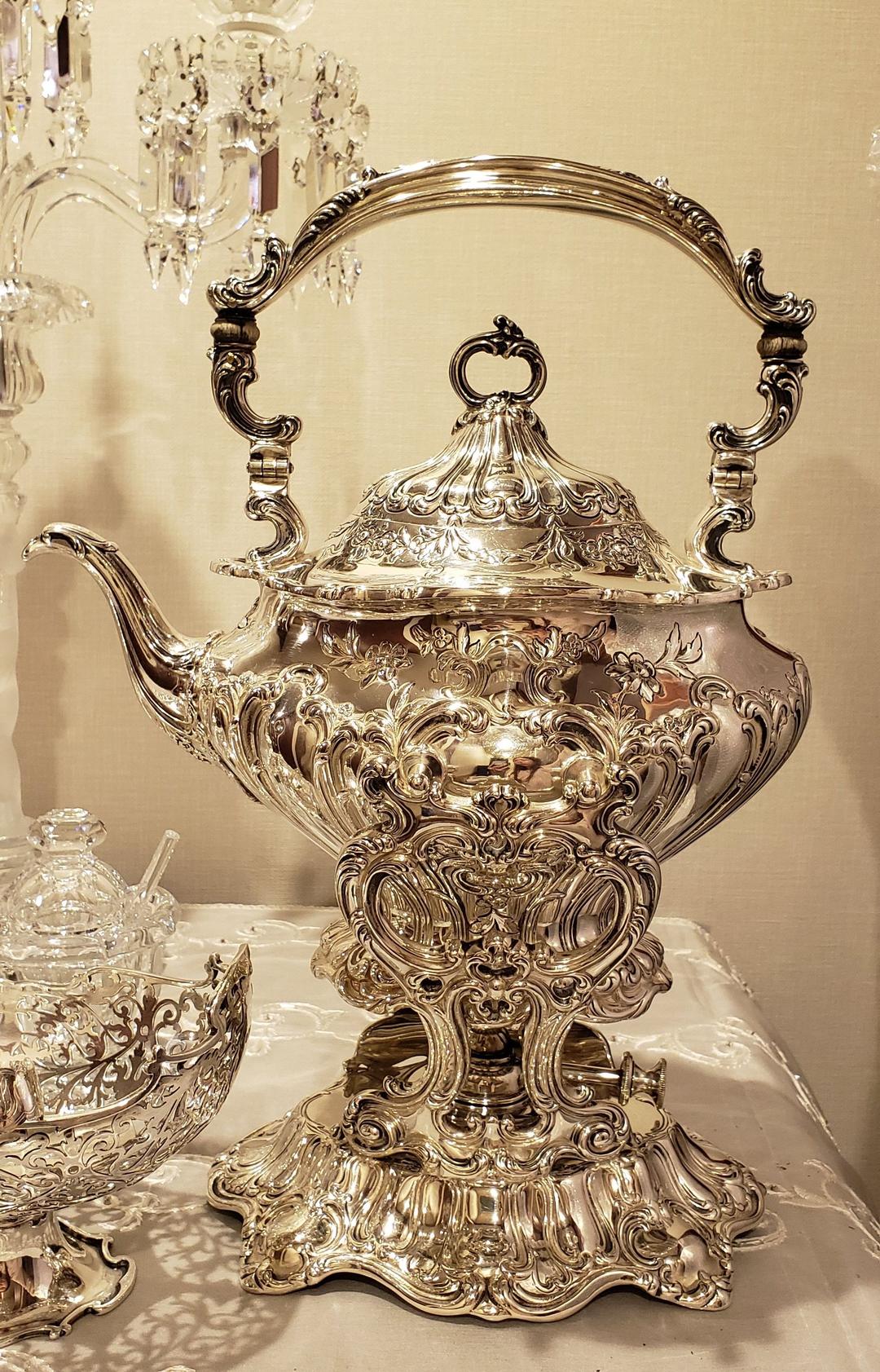 純銀 スターリング ケトル アンティーク ポット シルバー