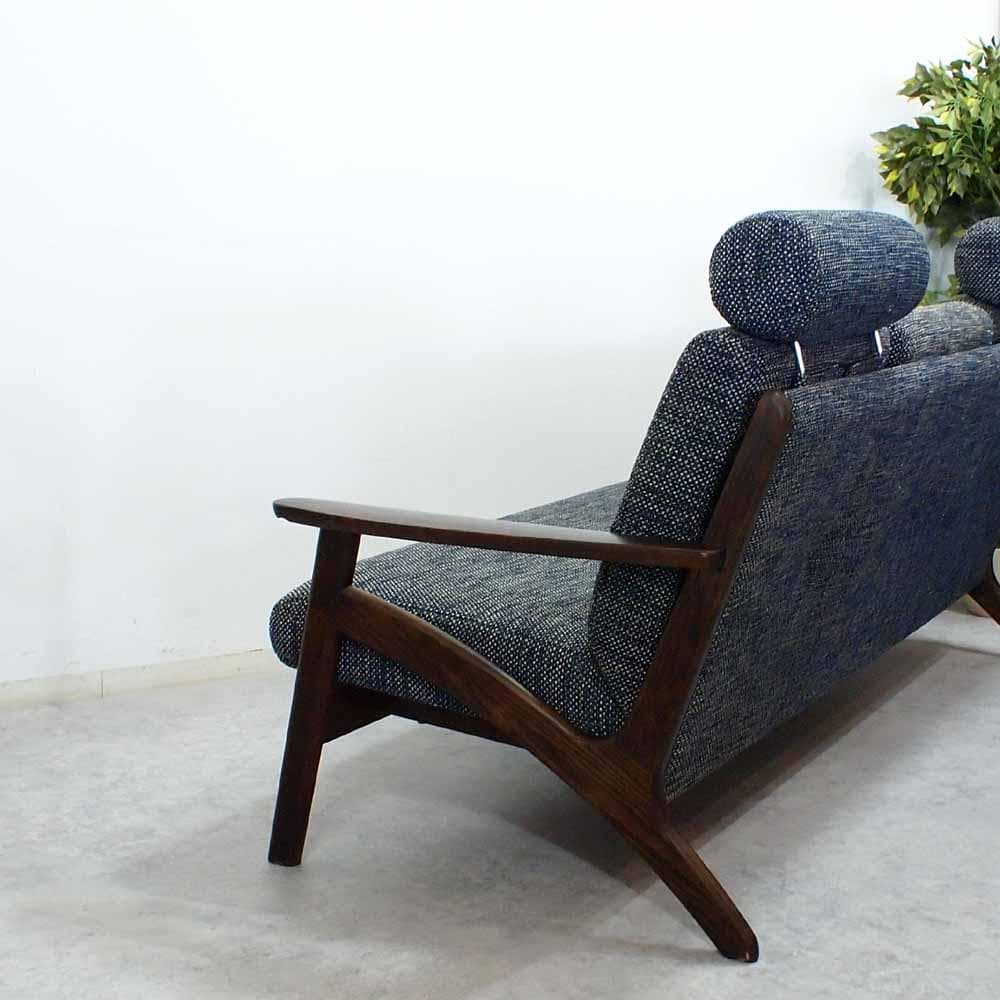 浜本工芸 リミットLO 3人掛けソファ 190cm オーク材 ZR24515