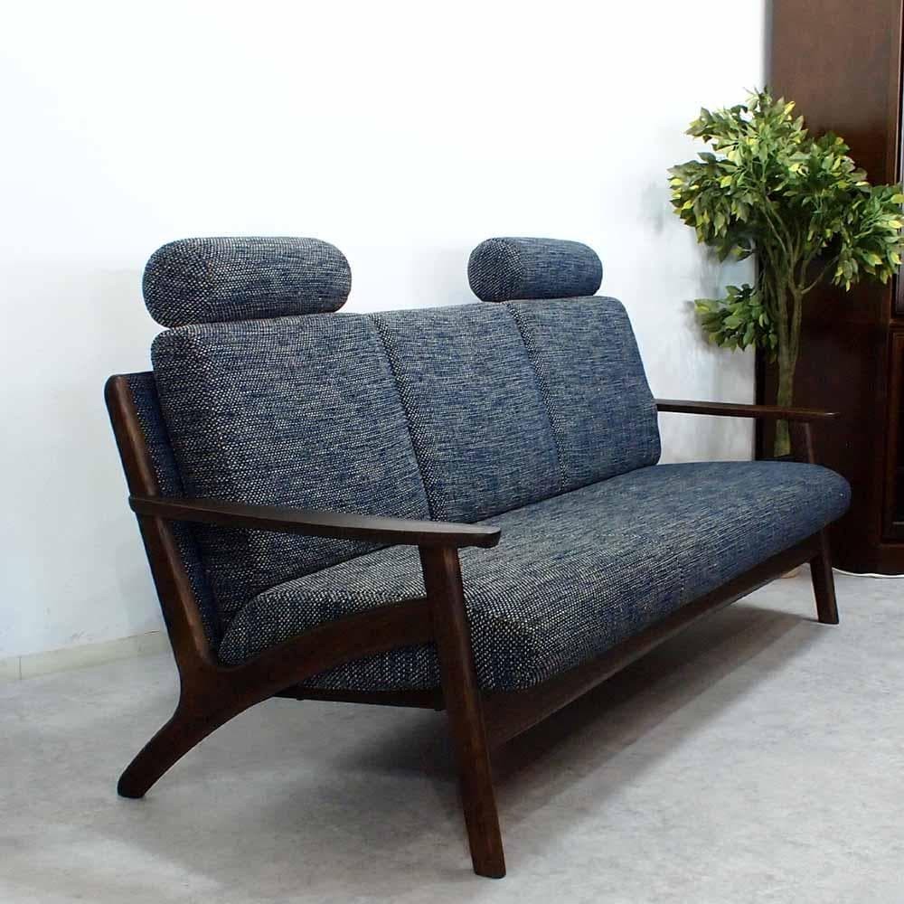 浜本工芸 リミットLO 3人掛けソファ 190cm オーク材 ZR24515