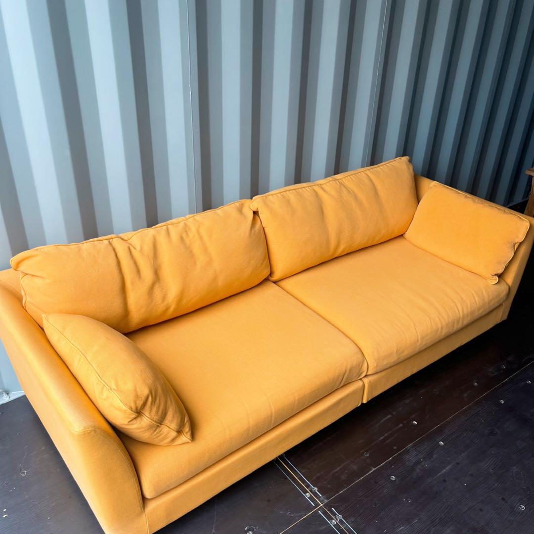 取付無料！アルフレックス Aソファ イエローファブリックセパレートソファ✨