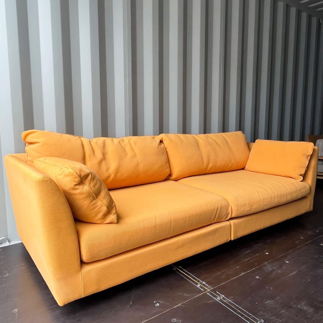 取付無料！アルフレックス Aソファ イエローファブリックセパレートソファ✨