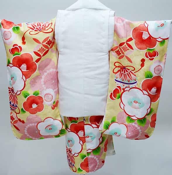 七五三 三歳 女児 被布着物フルセット 半衿 伊達襟 足袋付き お仕立て無料