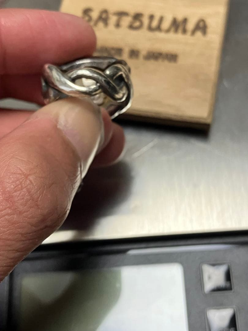 希少　薩摩ボタン　925 シルバーリング　指輪　ヴィンテージ　さつま