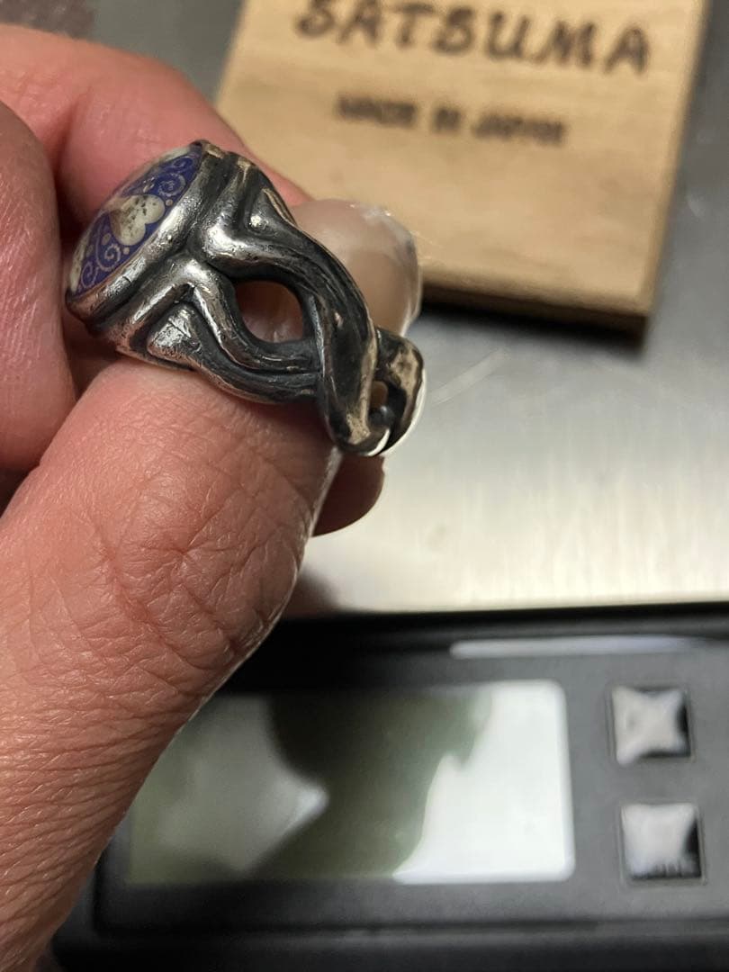 希少　薩摩ボタン　925 シルバーリング　指輪　ヴィンテージ　さつま