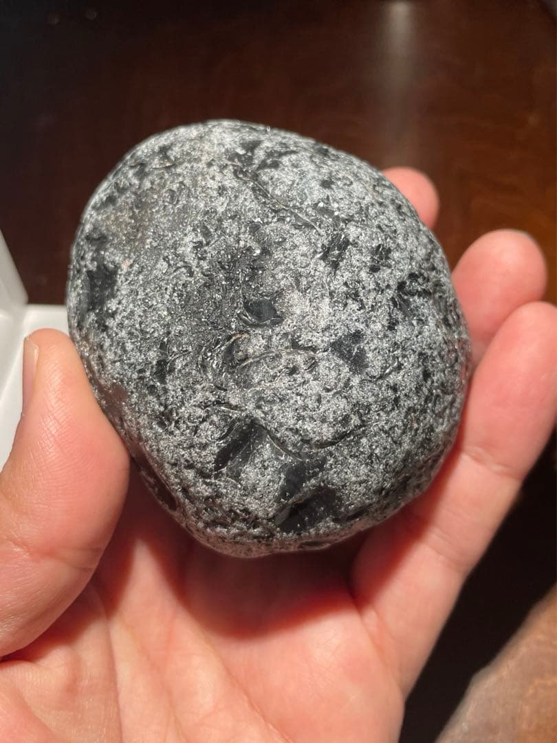 研磨品　十勝石玲瓏　ブルーベースレインボーオブシディアン　特級品