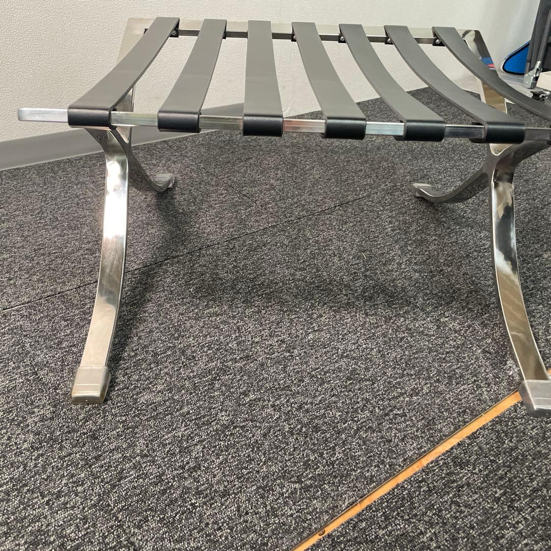 バルセロナチェア　オットマンのみ　ブラック　直接引取歓迎 S688