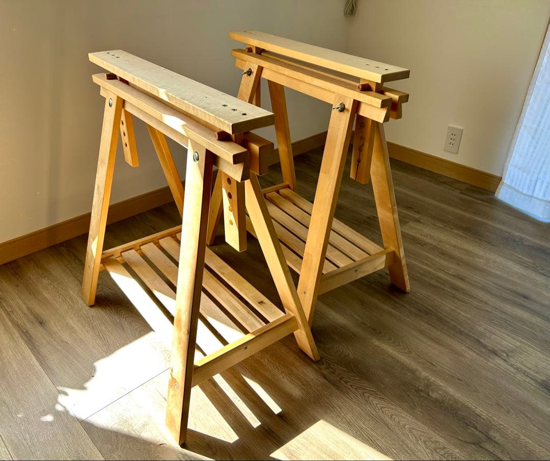 IKEA テーブル脚　2台　馬脚　ソーホース