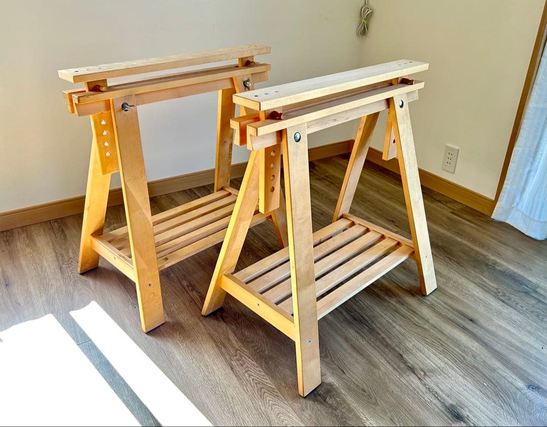 IKEA テーブル脚　2台　馬脚　ソーホース