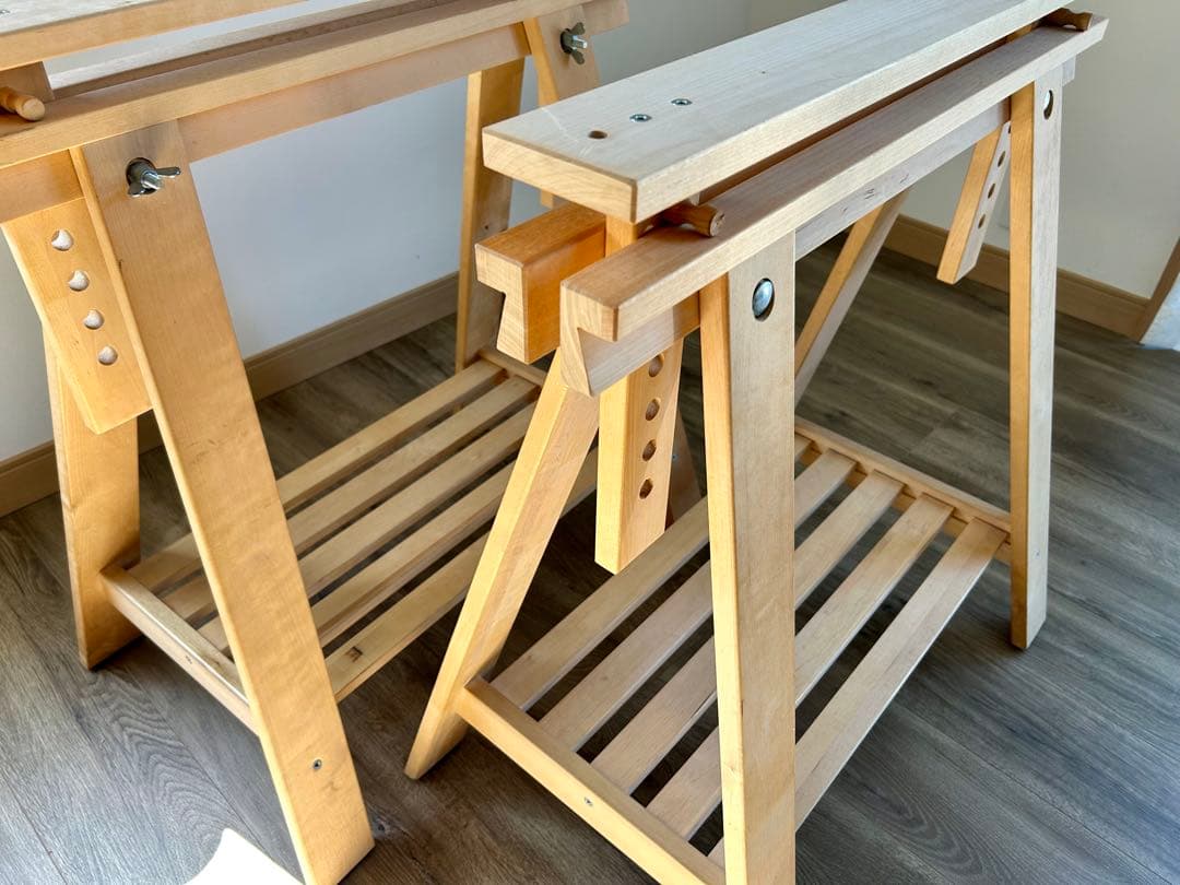 IKEA テーブル脚　2台　馬脚　ソーホース