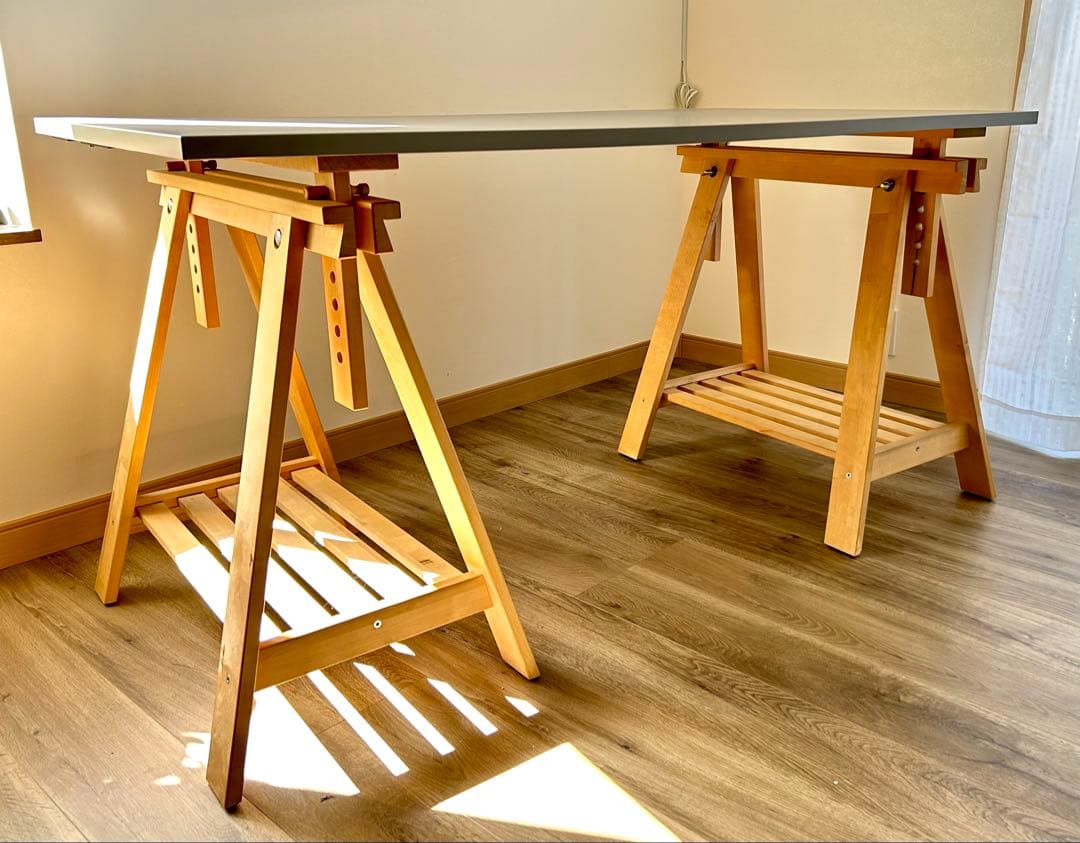 IKEA テーブル脚　2台　馬脚　ソーホース