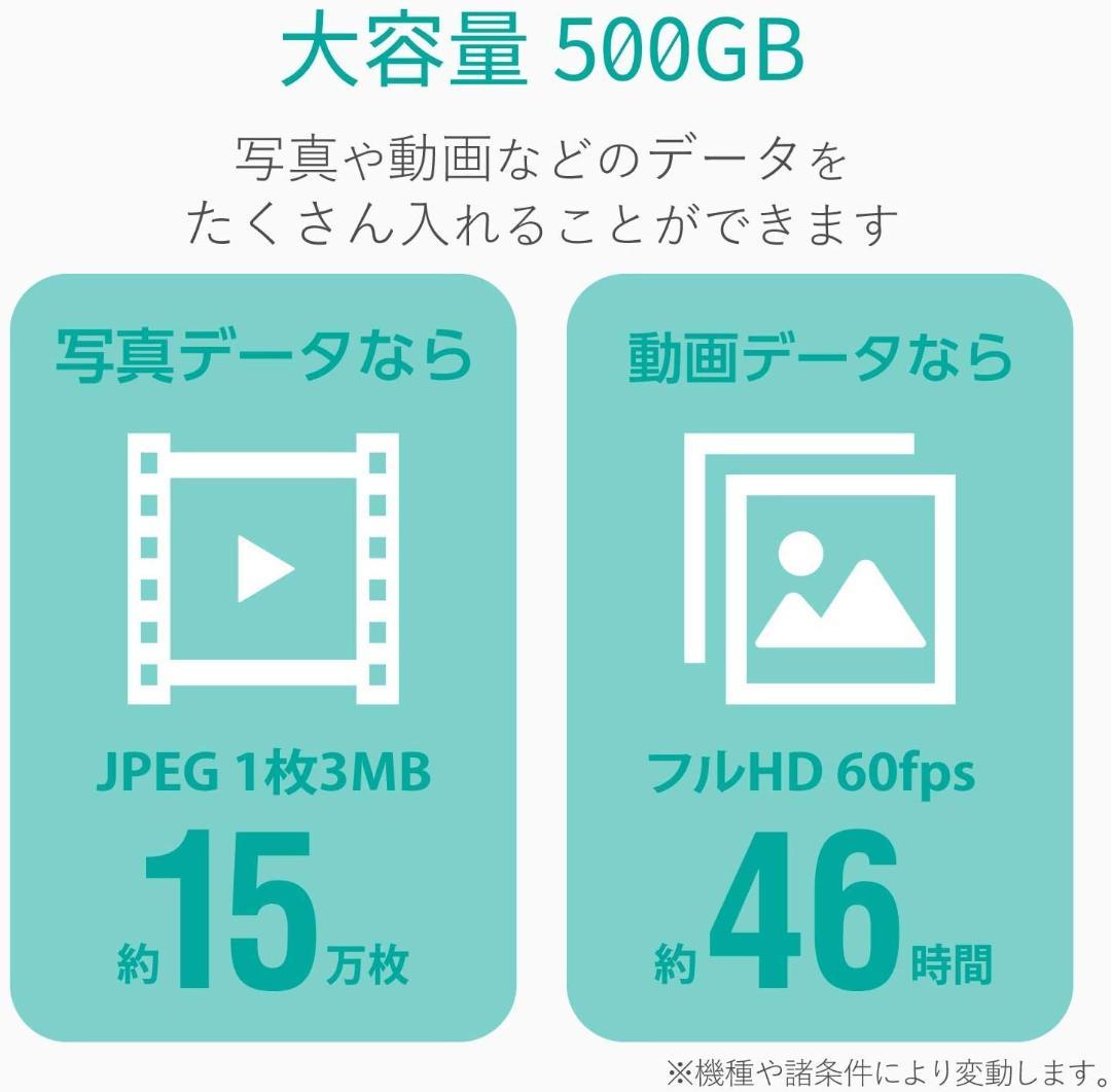 エレコム スマートフォン用外付けHDD ELP-SHU005UBK