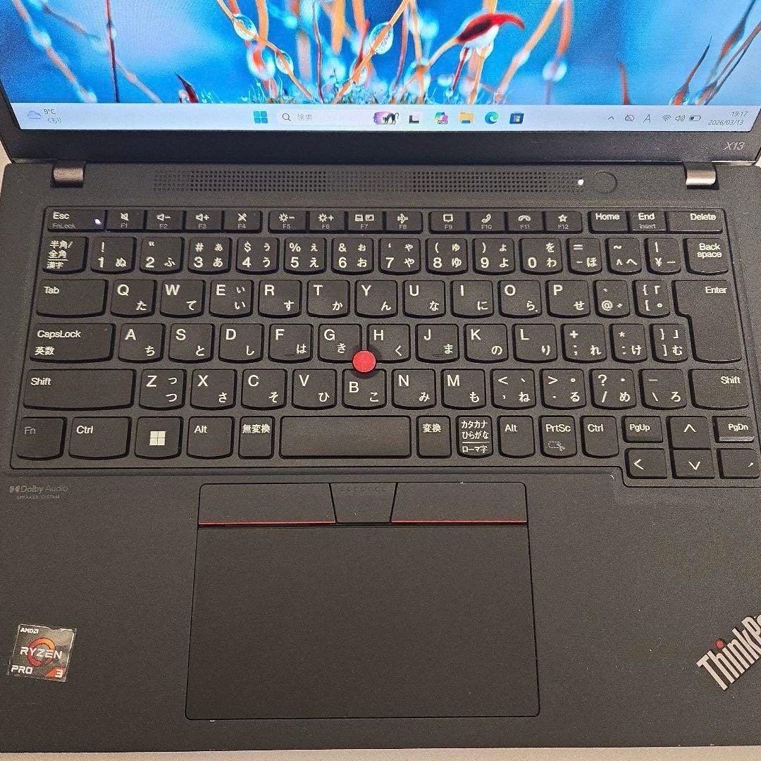 バッテリー良好ThinkPadX13 Gen2a RyzenPRO3 5450U