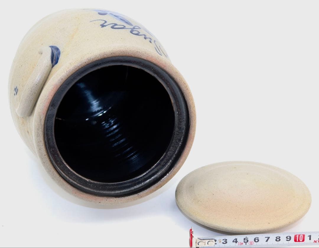 ROWE POTTERY ソルト・ガレイズド陶器製シュガーポット U.S.A.製