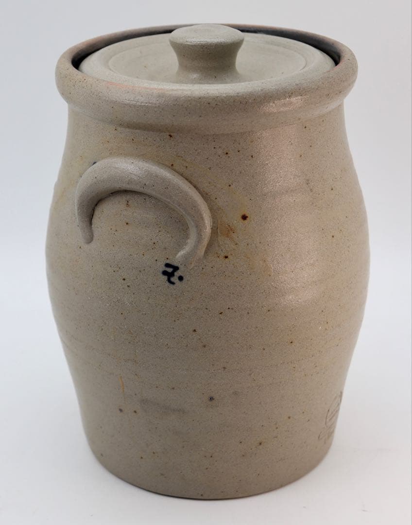 ROWE POTTERY ソルト・ガレイズド陶器製シュガーポット U.S.A.製