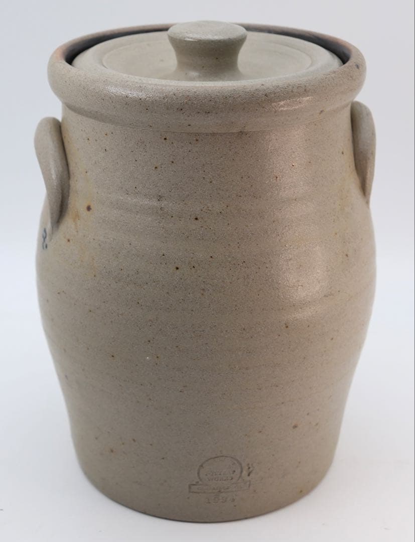 ROWE POTTERY ソルト・ガレイズド陶器製シュガーポット U.S.A.製