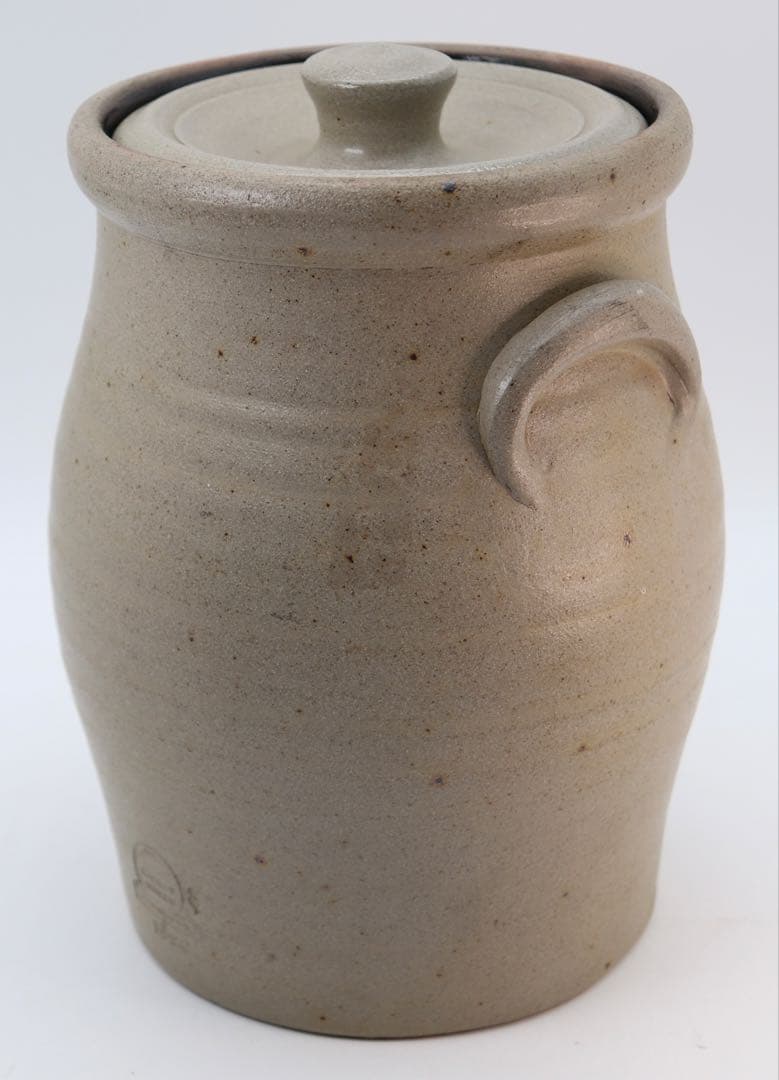 ROWE POTTERY ソルト・ガレイズド陶器製シュガーポット U.S.A.製