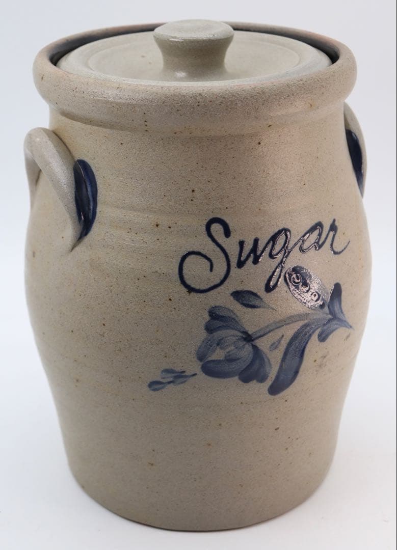 ROWE POTTERY ソルト・ガレイズド陶器製シュガーポット U.S.A.製