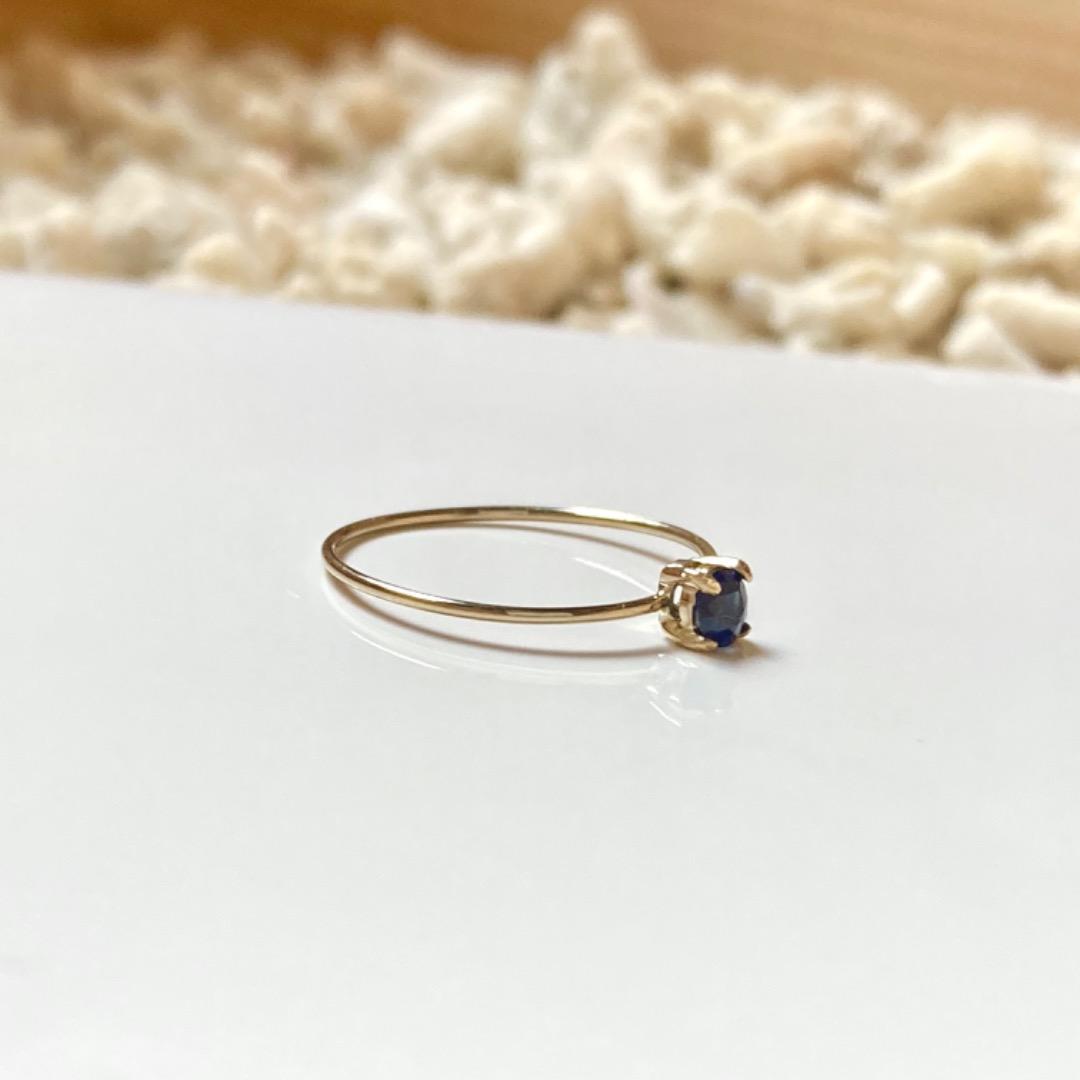 サファイアの一粒リング