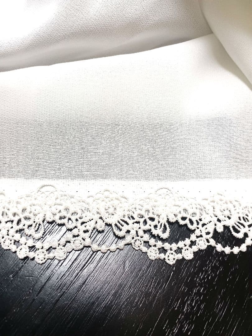 カフェカーテン【☆あみたん☆様オーダー品　レースアーチカーテン】ハンドメイド