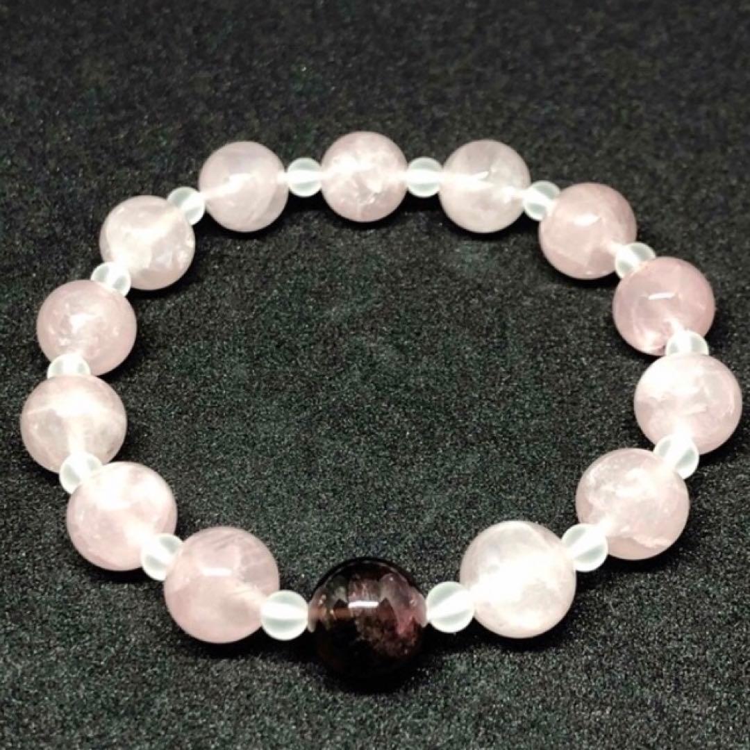 ルベライト ローズクォーツ 白水晶 天然石ブレスレット①