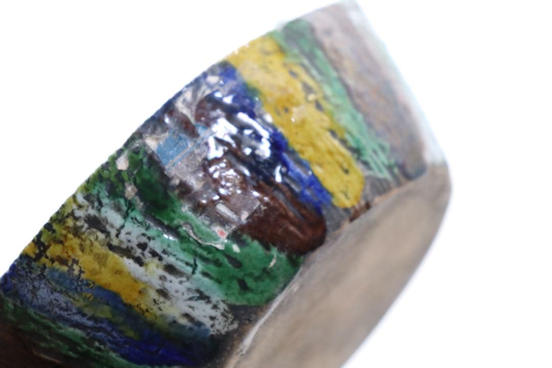 中国　明時代　素三彩　牛舎　アンティーク　木箱付　送料込み260407