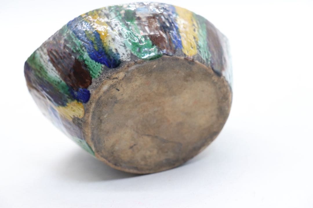 中国　明時代　素三彩　牛舎　アンティーク　木箱付　送料込み260407