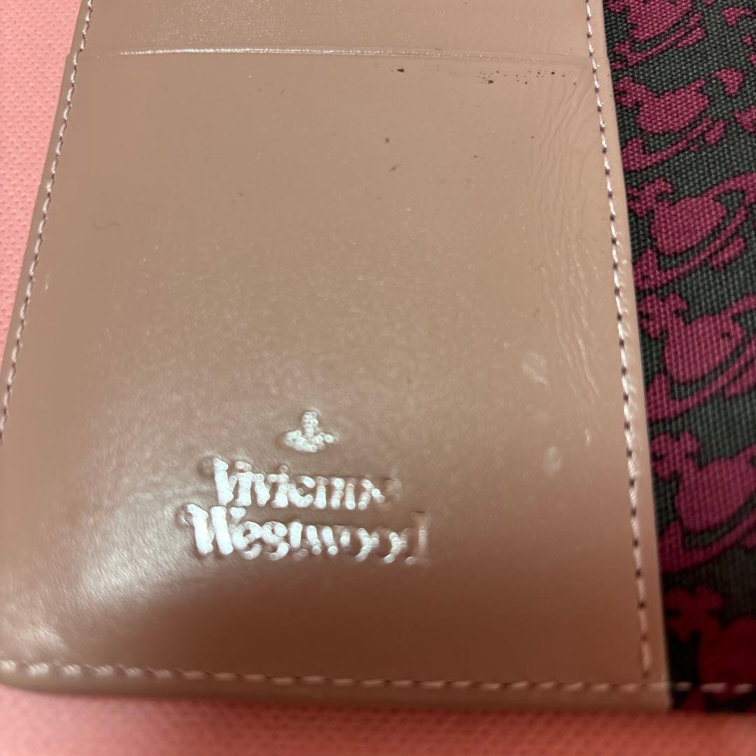 ヴィヴィアンウェストウッド☆ピンクべんジュ☆iPhoneX.XS用手帳型ボタン付