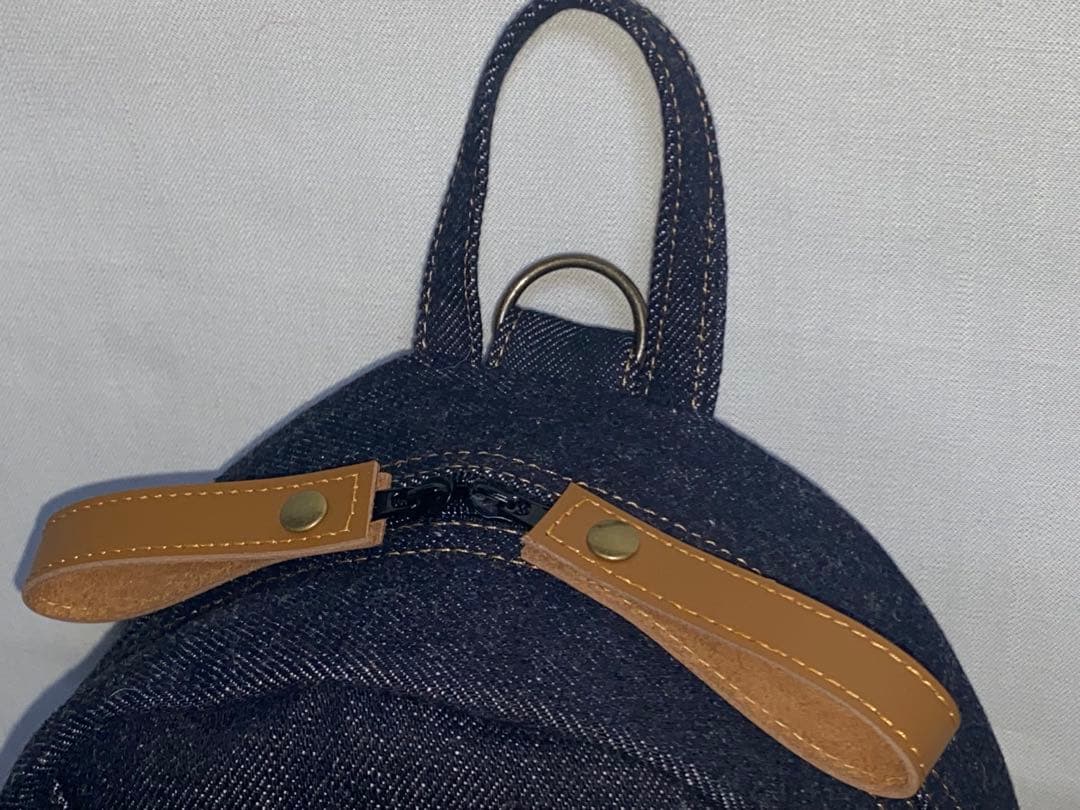 男女兼用☆岡山デニム☆ダックス☆ステンシル♪リュックorワンショルダーバッグ