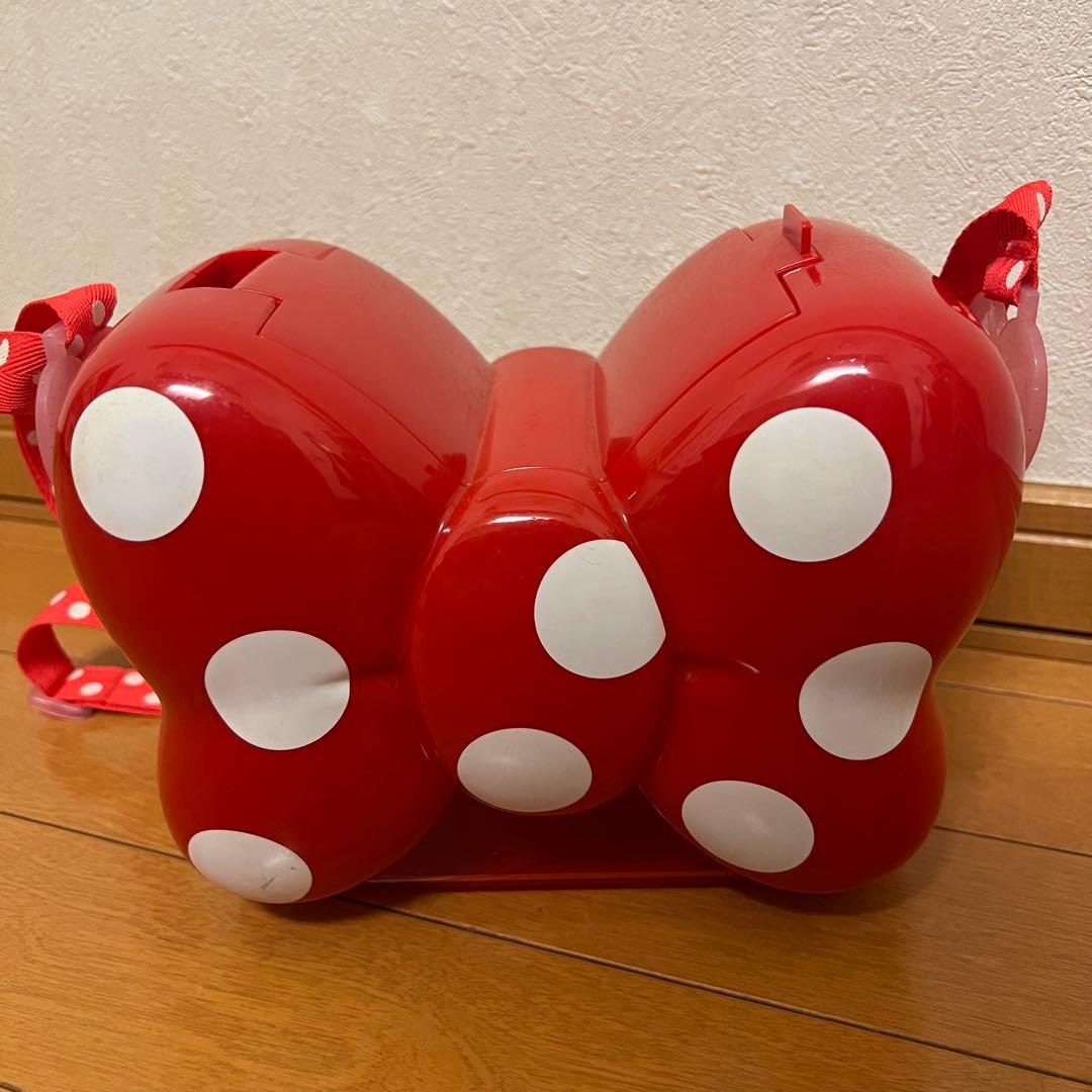 ディズニー　ミニーちゃん　リボン型ポップコーンバケット　ストラップ有り