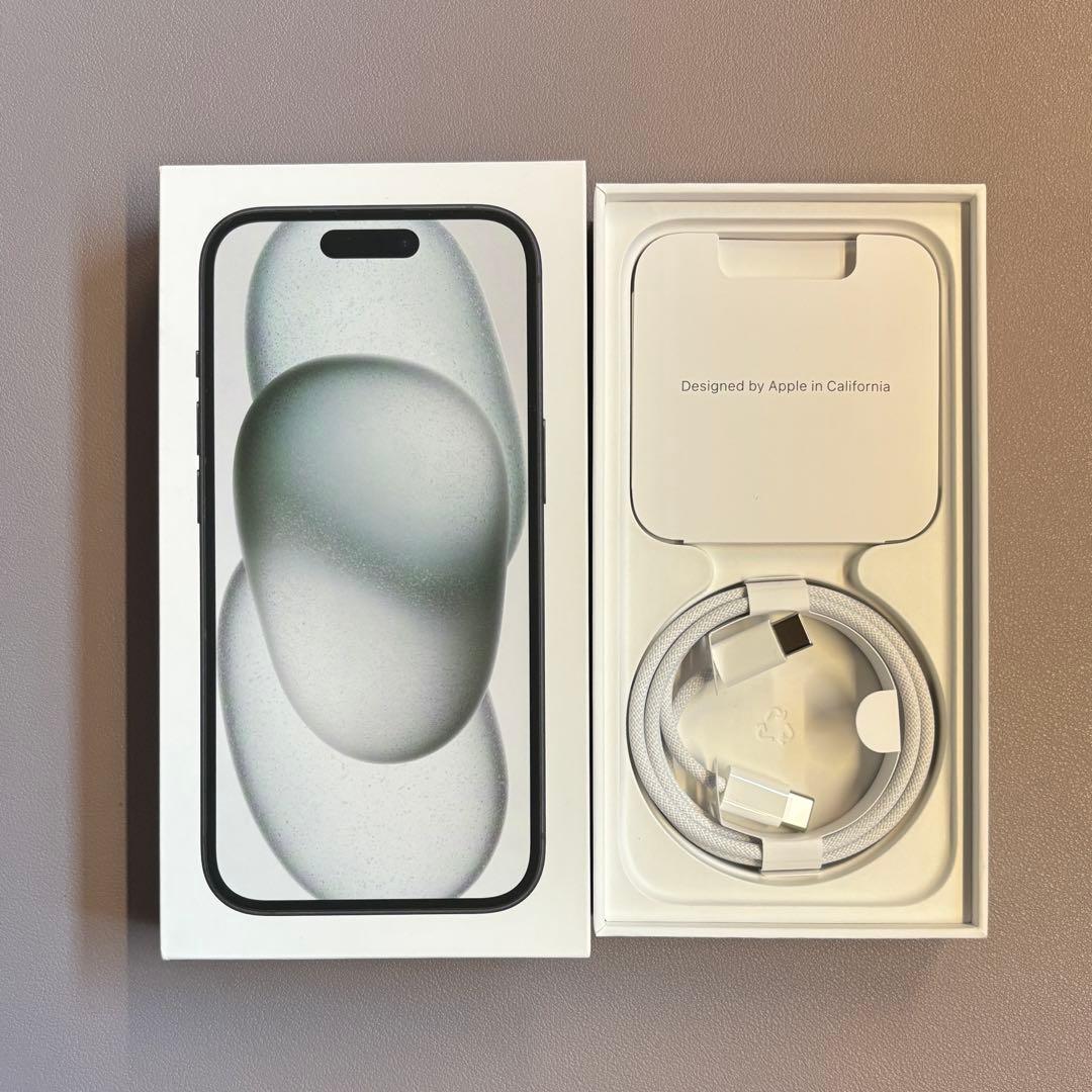 わかさ【中古美品】iPhone15 128GB Black SIMフリー