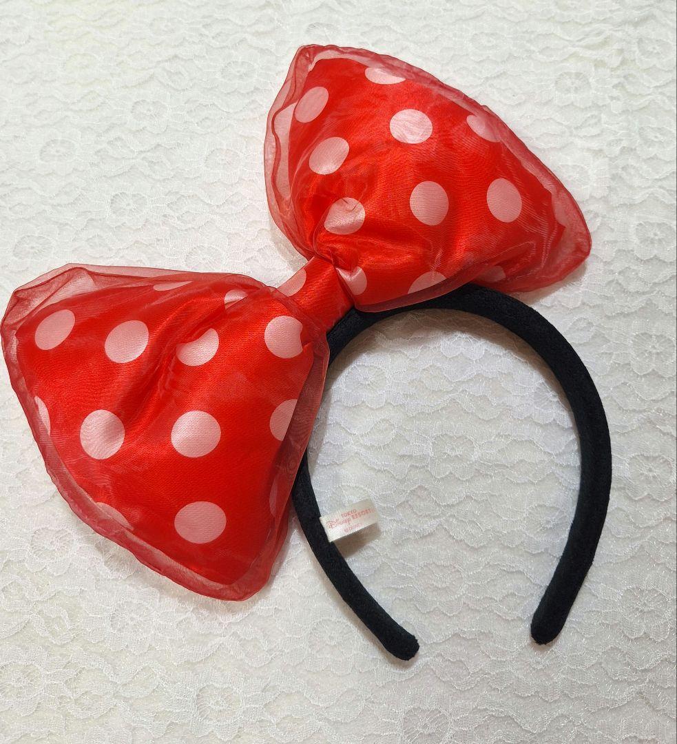 【5色セット】ミニー　カチューシャ　リボン　水玉　ディズニー