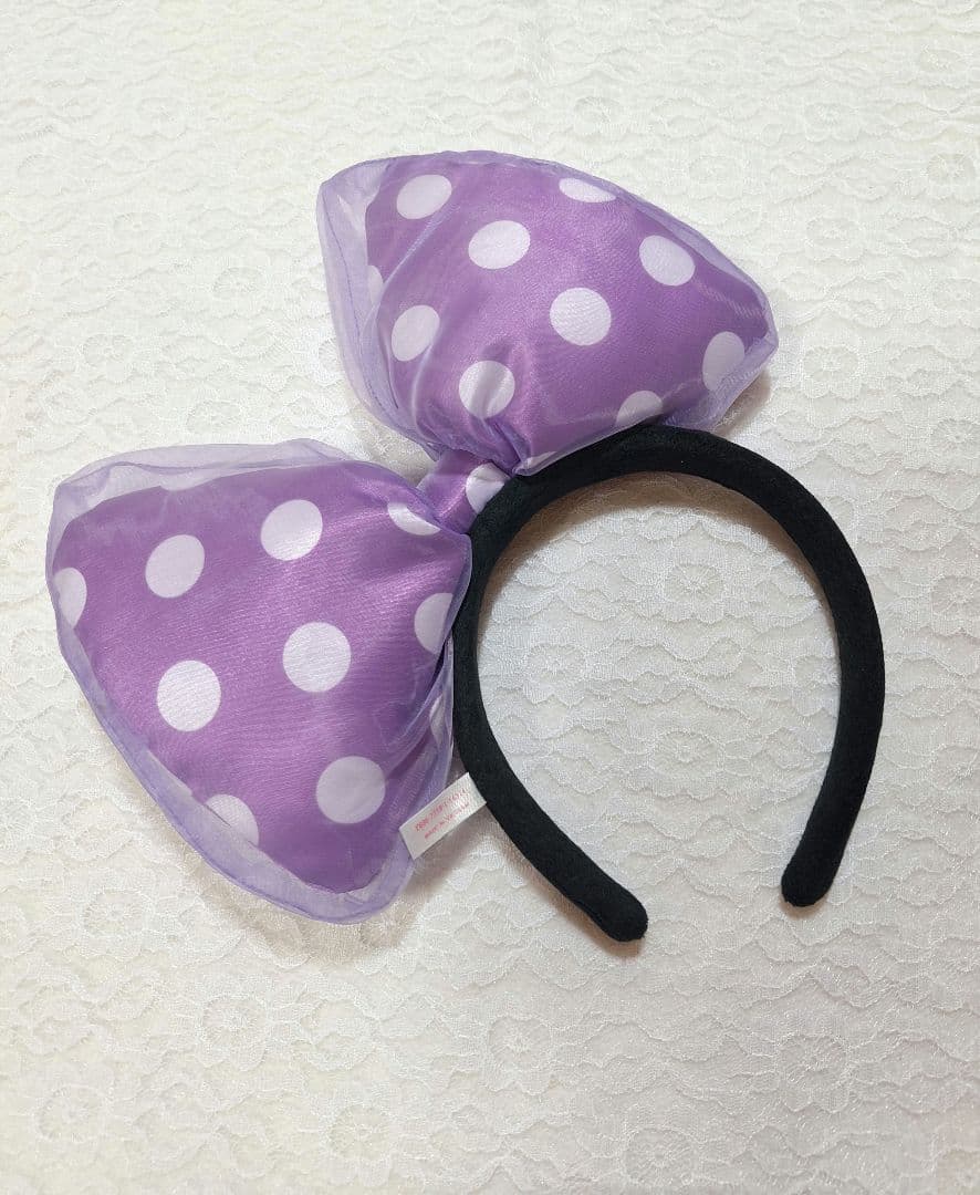 【5色セット】ミニー　カチューシャ　リボン　水玉　ディズニー