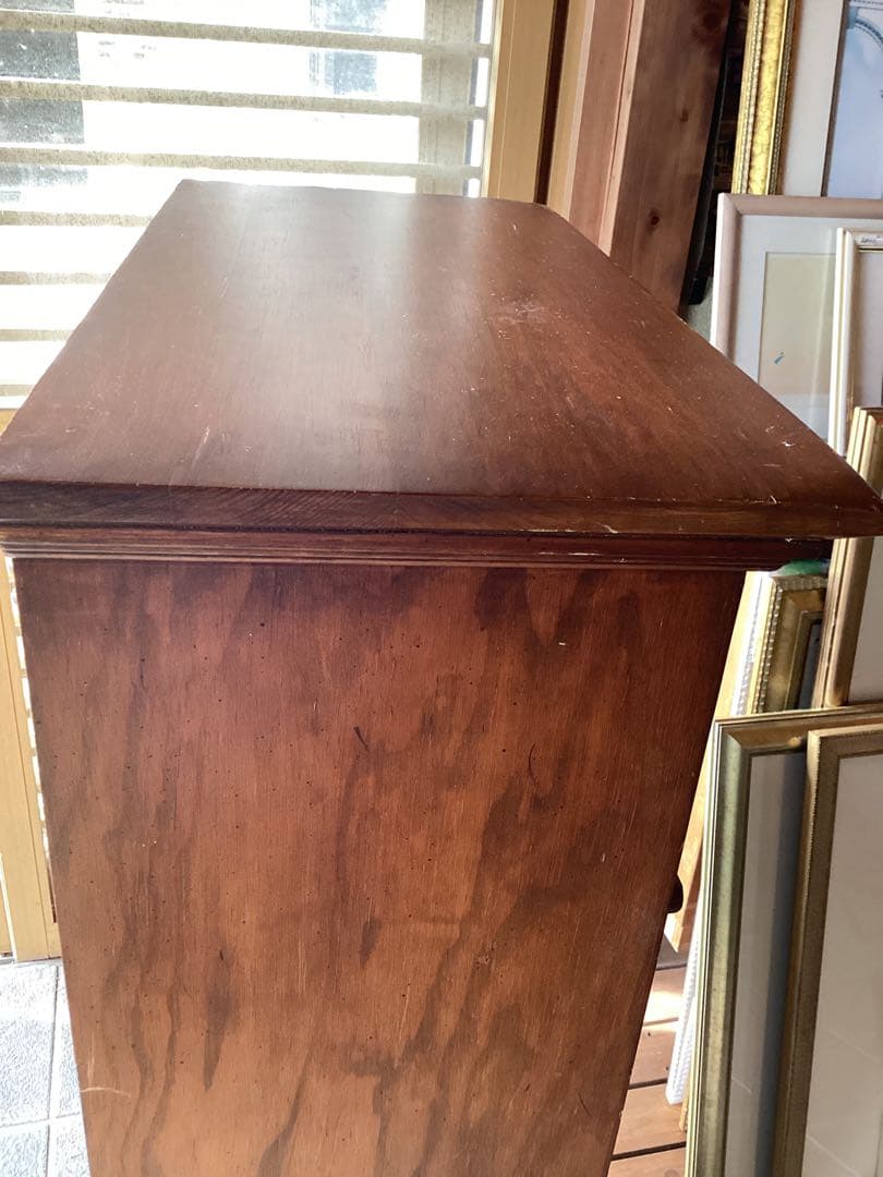 キャビネット　ライティングビューロー　アメリカン　デスク　ライト付き