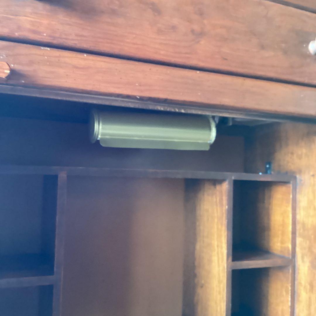 キャビネット　ライティングビューロー　アメリカン　デスク　ライト付き