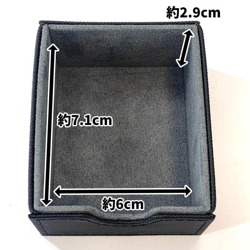 デッキケース４個付き　カードケース 大容量 レザー ブラック