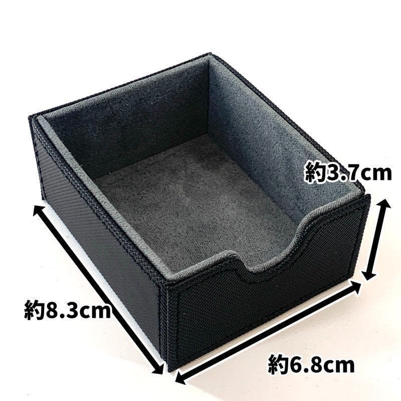 デッキケース４個付き　カードケース 大容量 レザー ブラック