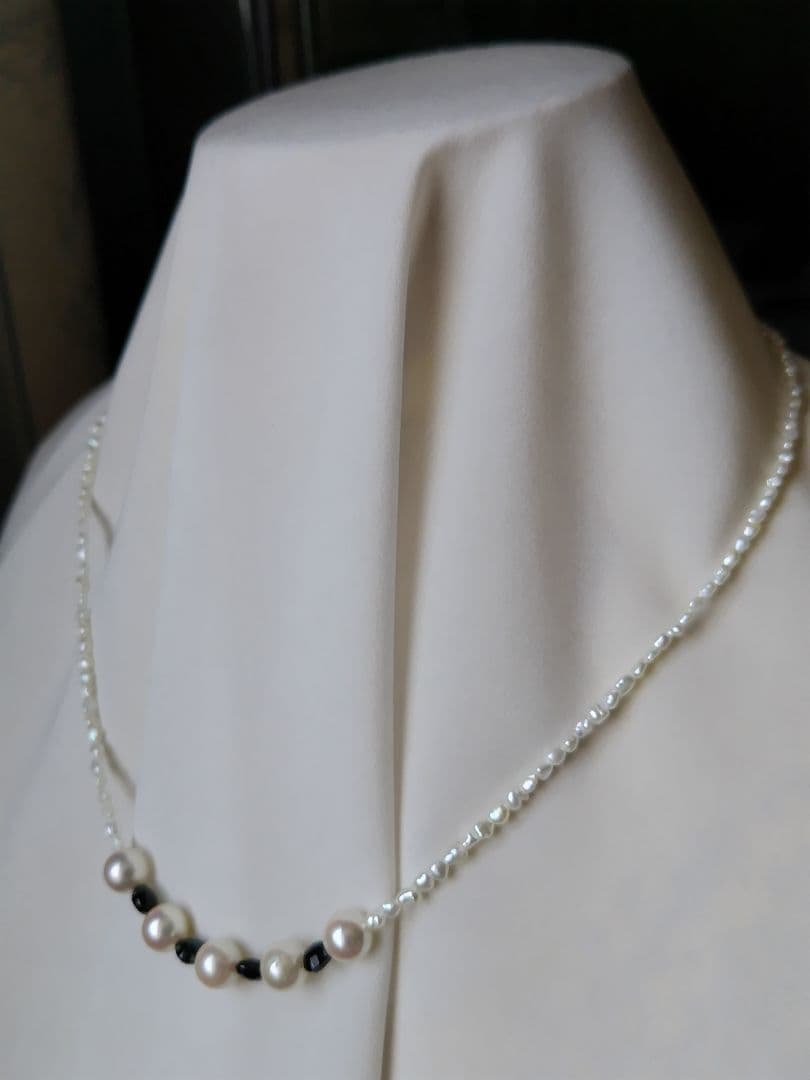アコヤ真珠、あこや芥子パール、サファイアのネックレス