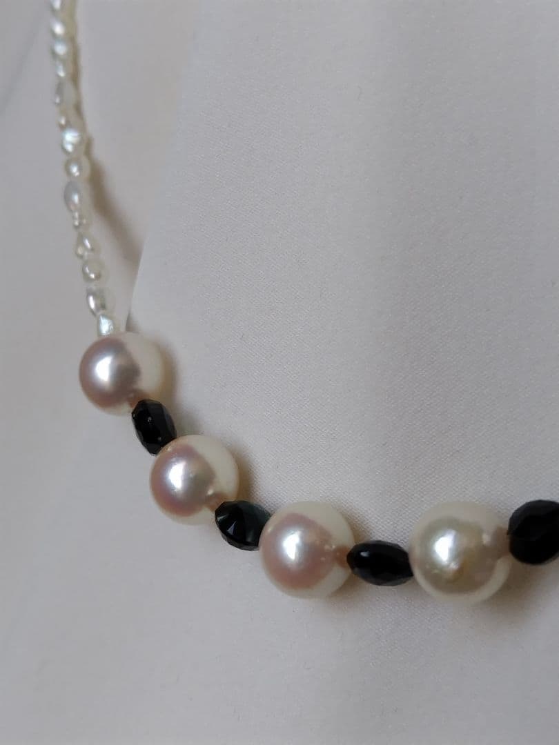 アコヤ真珠、あこや芥子パール、サファイアのネックレス