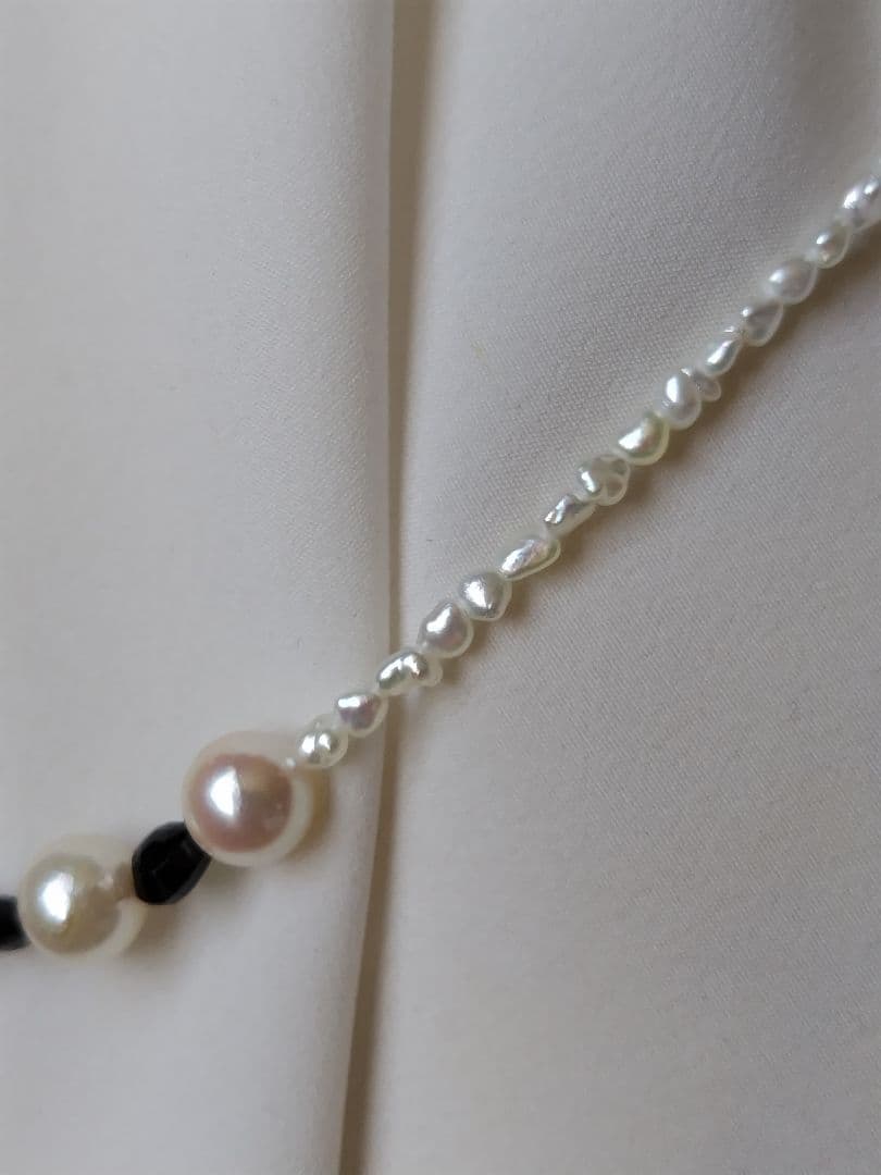 アコヤ真珠、あこや芥子パール、サファイアのネックレス