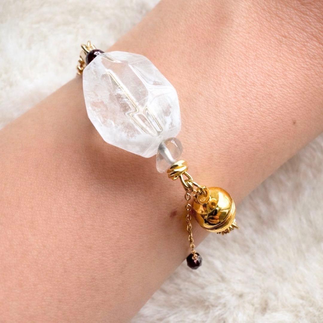 セリサイトインクォーツ 透明感 原石風 ハンドメイド 一点物