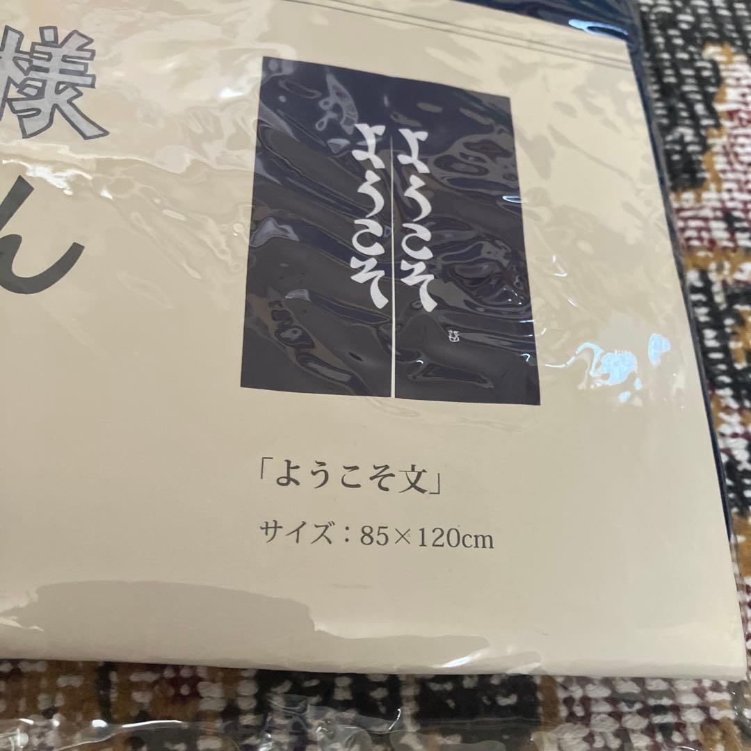 芹沢銈介模様のれん「ようこそ　ようこそ」