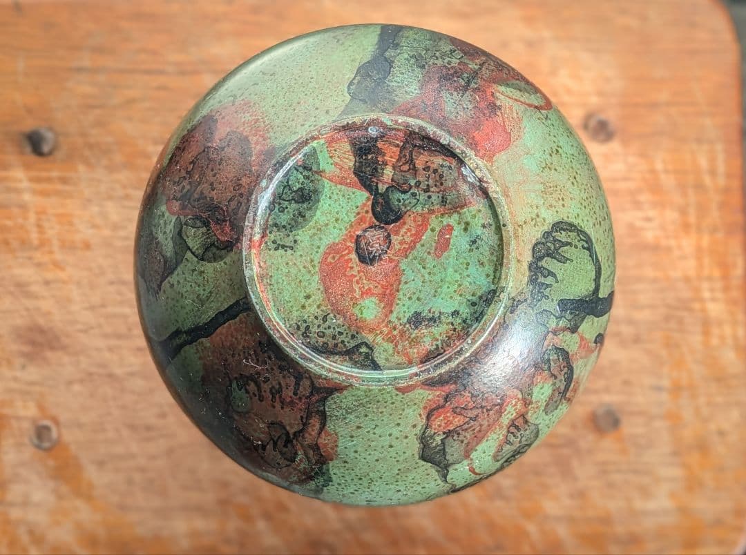 銅製装飾/能作吉秀/高岡銅器/花器 花瓶 華道 花壺 アンティーク 置物 青銅