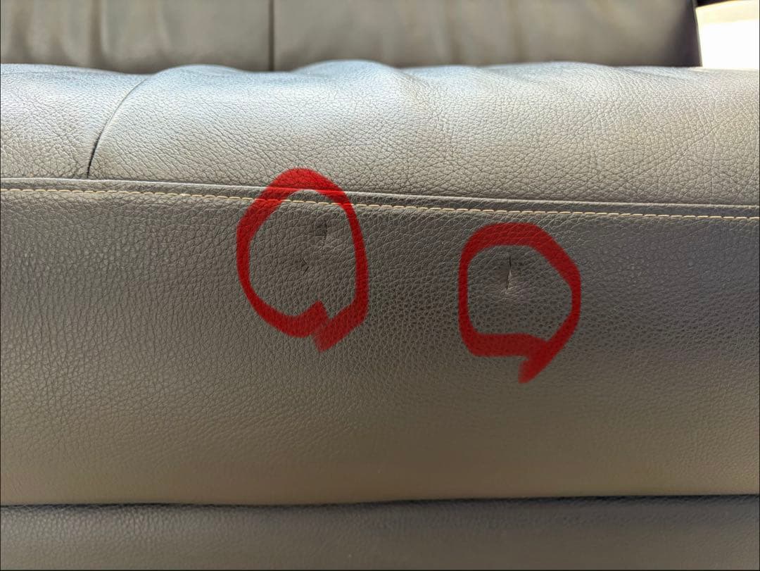 カリモク Chitano 本革 3人掛けソファ