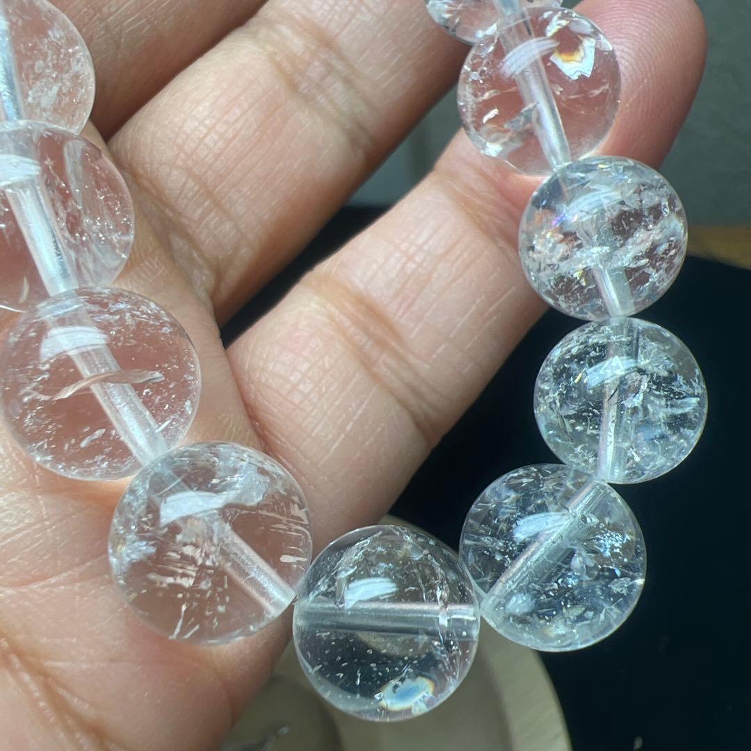 希望⭐︎幸運　アイリスクォーツブレスと水晶ピアス