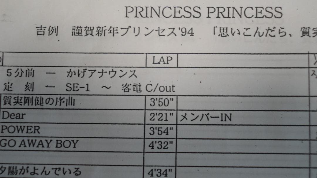 奥井かおり KAORIロゴギターピック 金ステージパス進行表ジージャン