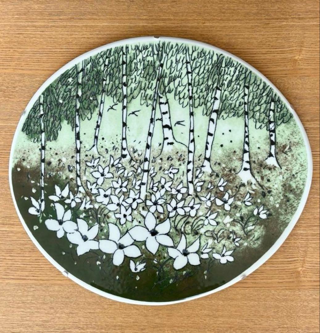 ARABIA アラビア ヘルヤ \"Metsän kevät\" 陶板画①